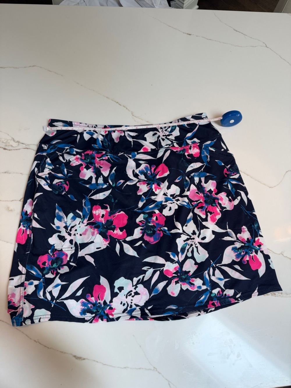 Jofit Navy Mini Skirt with Pink, White & Blue Floral Print